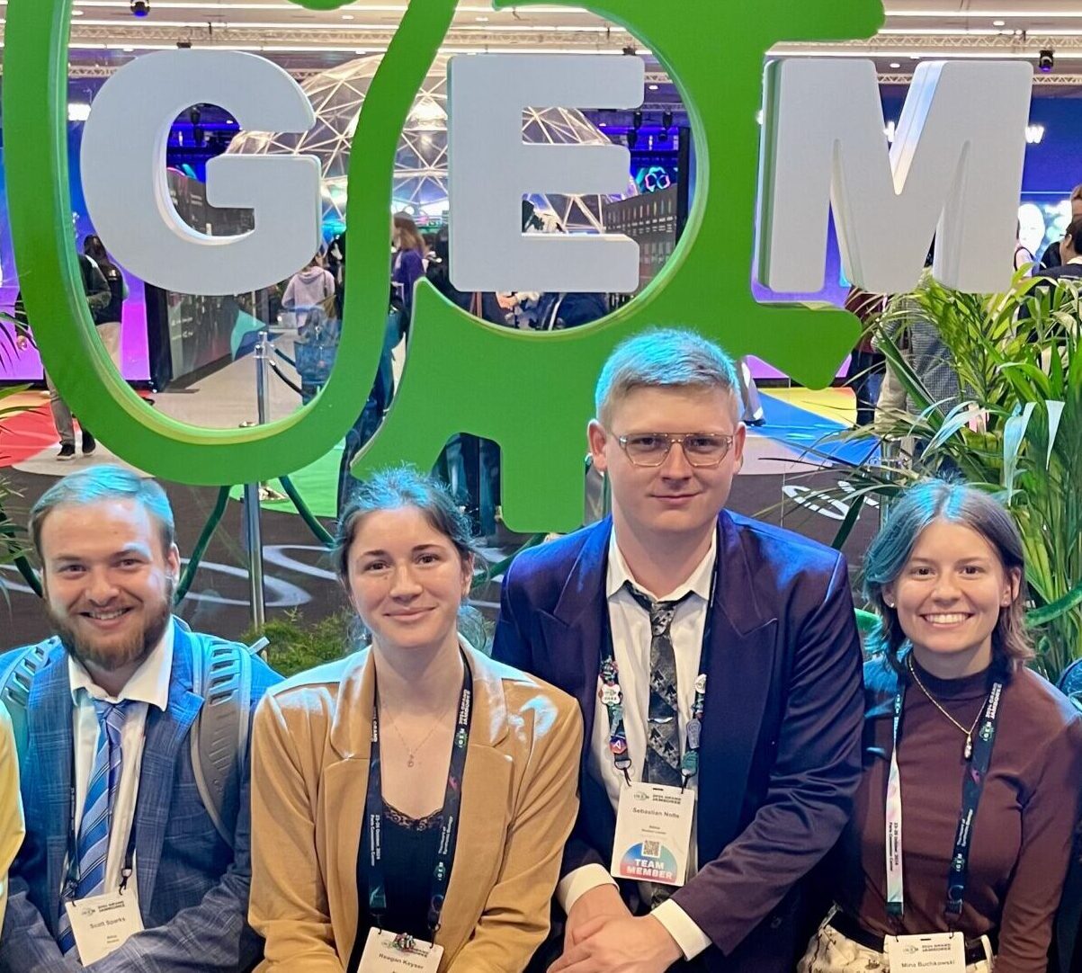 Students are pictured at an international competition.