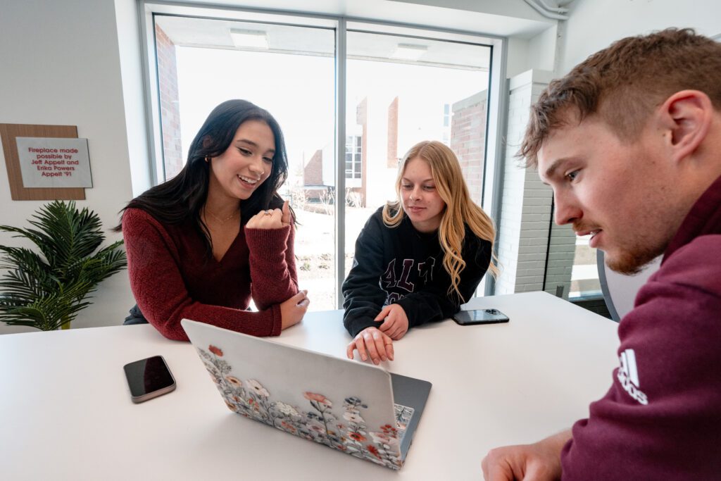 Students at computer